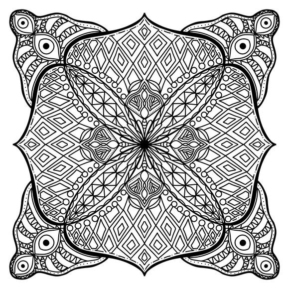 Adult Mandala Coloring Book, Therapeutic Coloring Book, Mindful Coloring Book - Picture 8 of 9